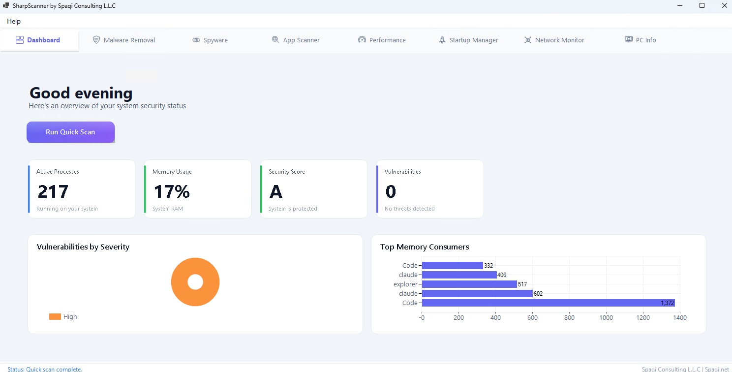 SharpScanner - Security scanner and malware detection for Windows