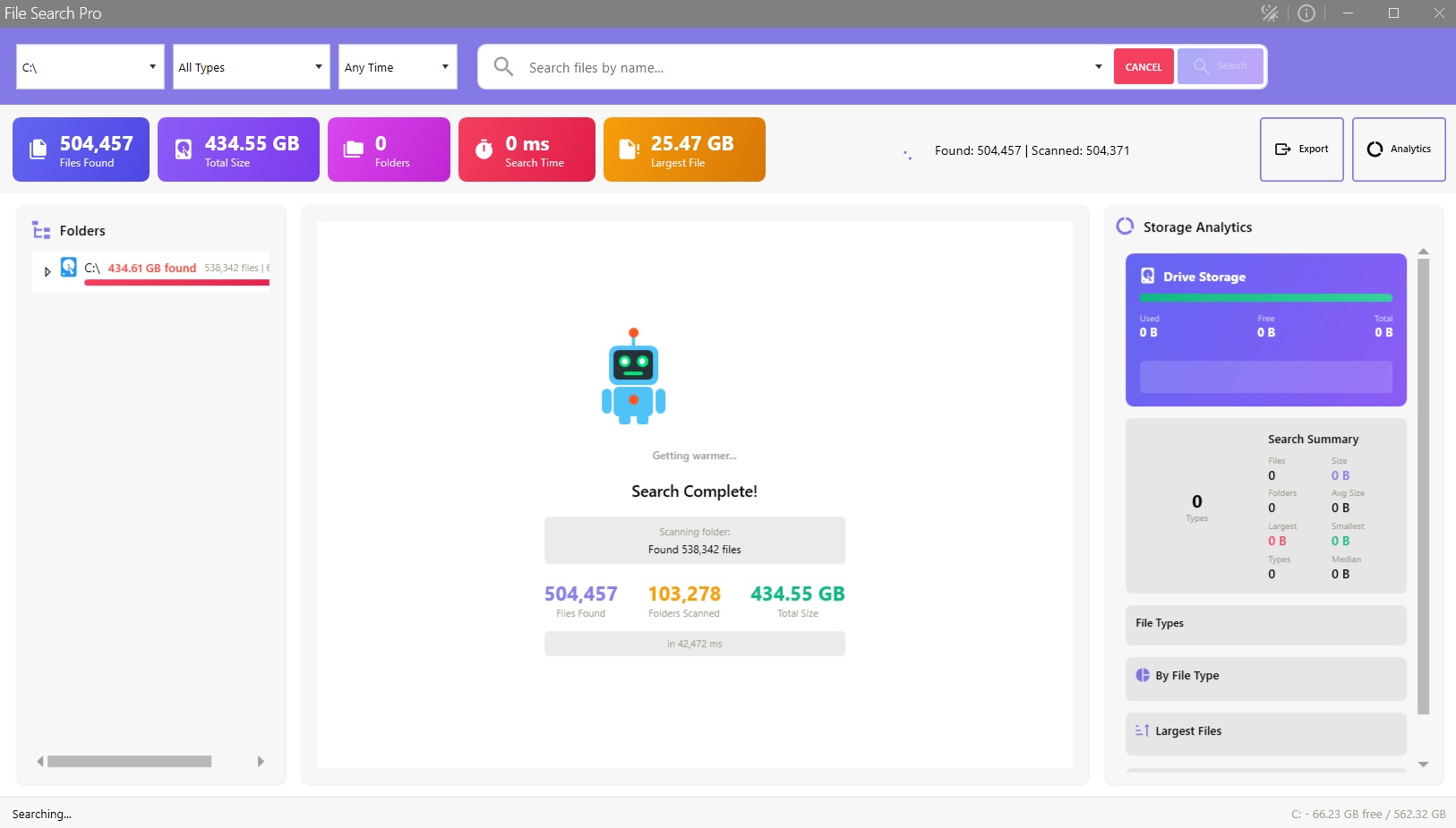 FileSearchPro - Advanced Windows file and folder search tool